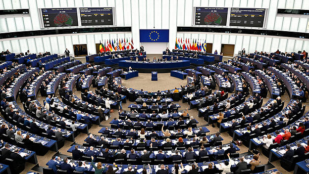 Das versammelte EU-Parlament bei der Wahl eines neuen VizeprÃ¤sident des EU-Parlaments. StraÃburg, 18.01.2023 Grand Est F