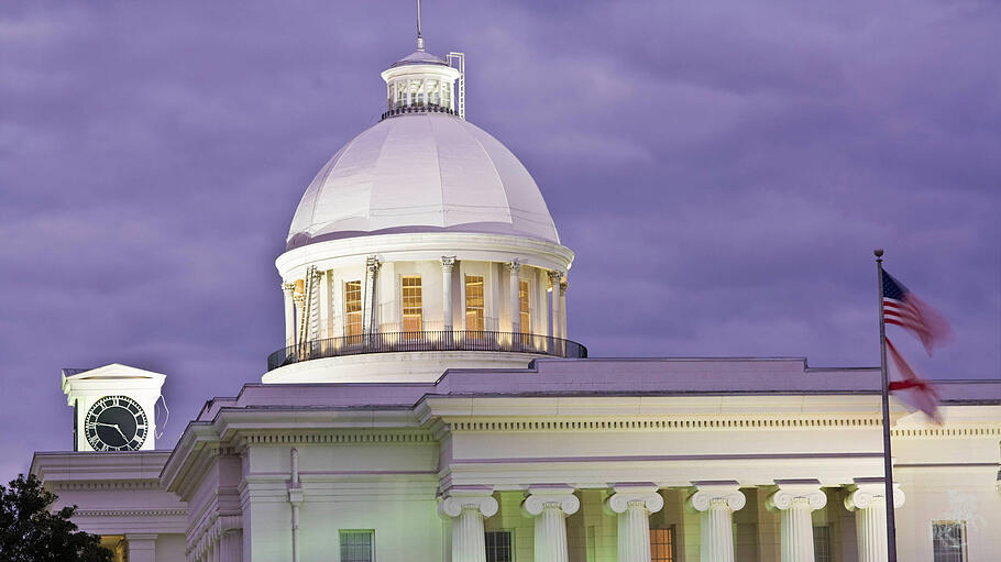 State Capitol of Alabama in Montgomery. , 1160618.jpg, State Capitol, Power, flag, Montgomery, Alabama, Courthouse, Stat