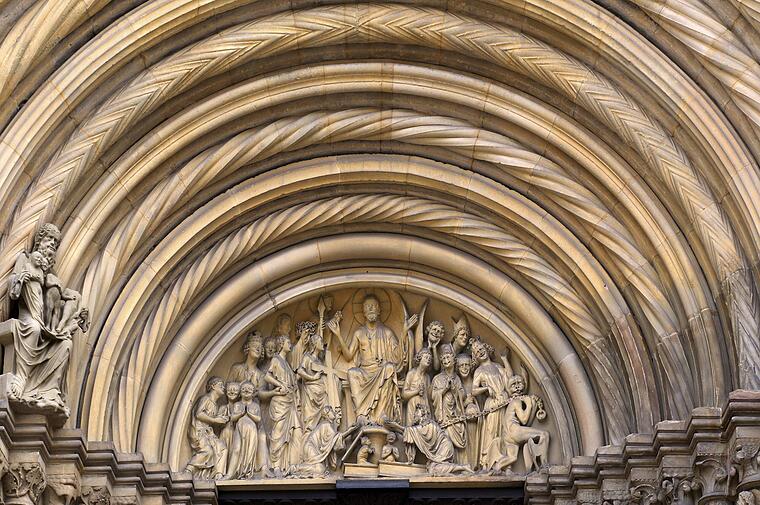 Tympanon am Fürstenportal des Bamberger Doms