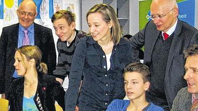 Familienministerin Kristina Schröder und Moderator Jörg Pilawa