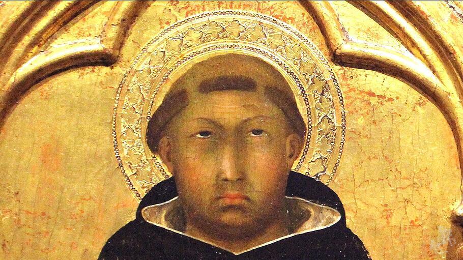Simone Martini (1284-1344) schuf dieses wohl erste Bildnis des Thomas von Aquin rund fünfzig Jahre nach dessen Tod