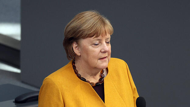 Regierungsbefragung von Bundeskanzlerin Angela Merkel im Bundestag in Berlin am 24. März 2021.