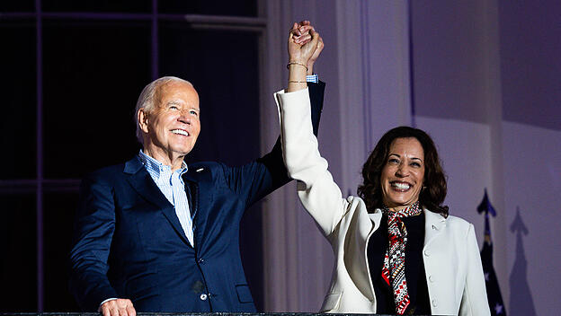 Der amtierende US-Präsident Joe Biden mit seiner Vizepräsidentin Kamala Harris