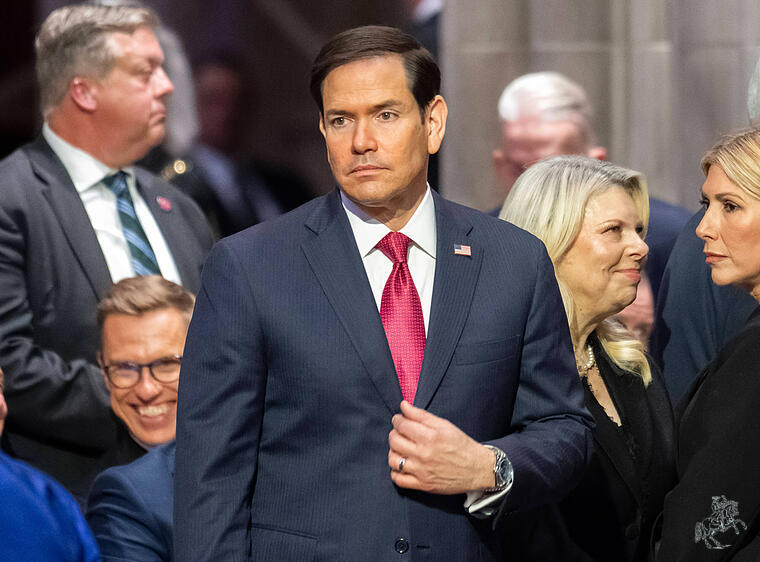 US-Außenminister Marco Rubio beim Begräbnis von Lindsey Graham