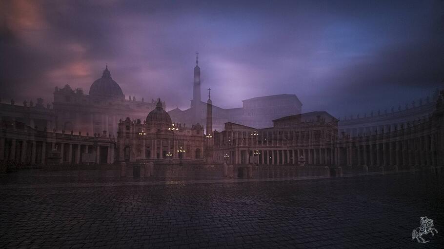 Petersplatz mit Petersdom in Rom