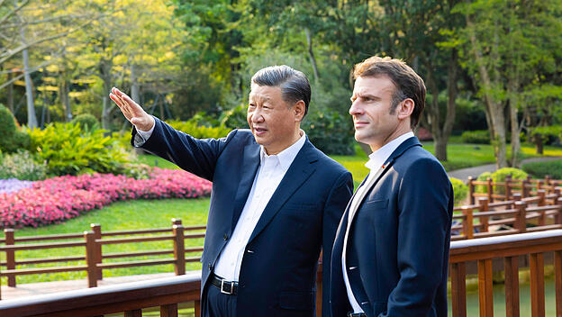 Xi Jinping und Emmanuel Macron