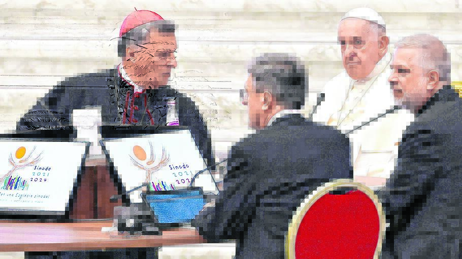 Kardinal Mario Grech, Generalsekret&auml;r des vatikanischen Synodensekretariats, bei der Bischofssynode