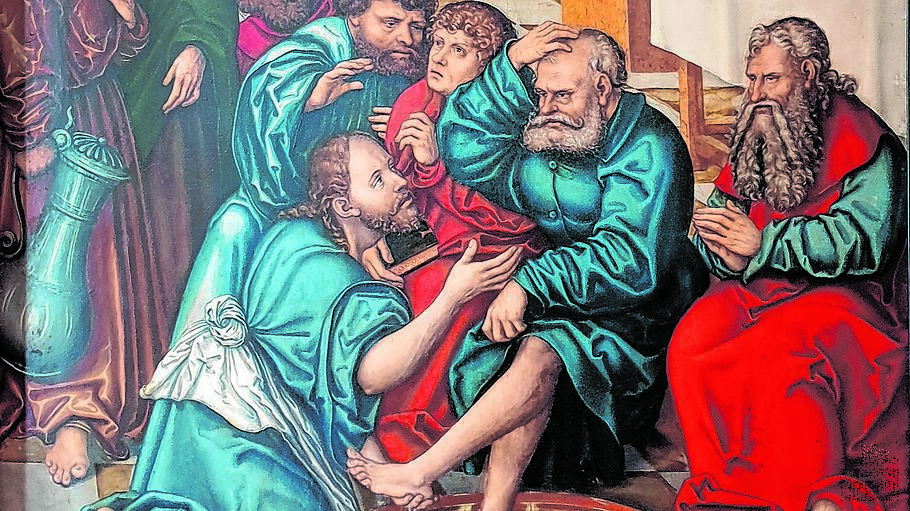 Jesus wäscht seinen Jüngern die Füße