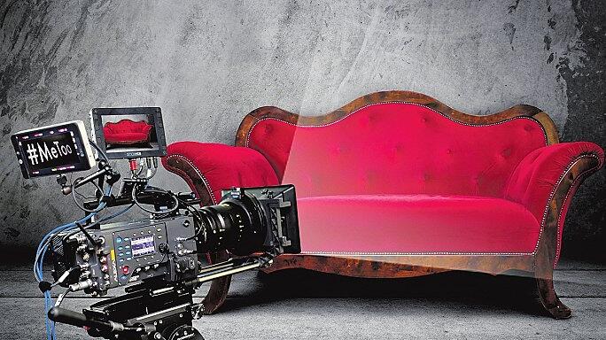 Empty Red Couch