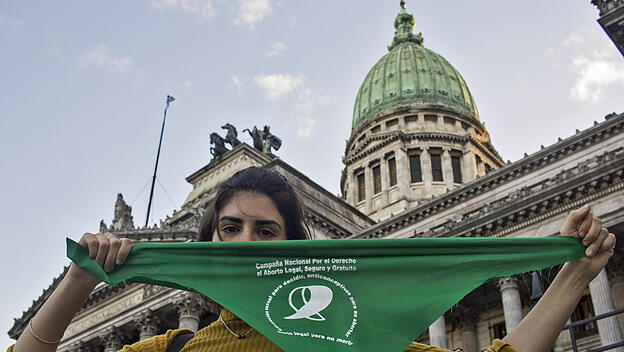 Demonstration für legale Abtreibung in Buenos Aires