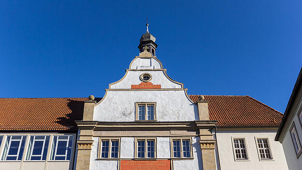 Facade of the Gymnasium Josephinum school building in Hildesheim, Facade of the Gymnasium Josephinum school building in
