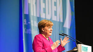 Bundeskanzlerin Angela Merkel auf dem Katholikentag in Münster