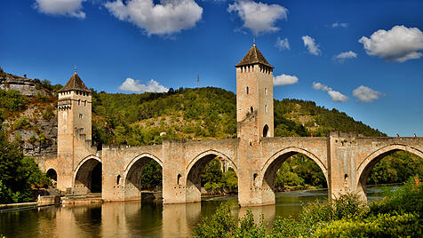 Pont Valentré in Cahors (Frankreich)