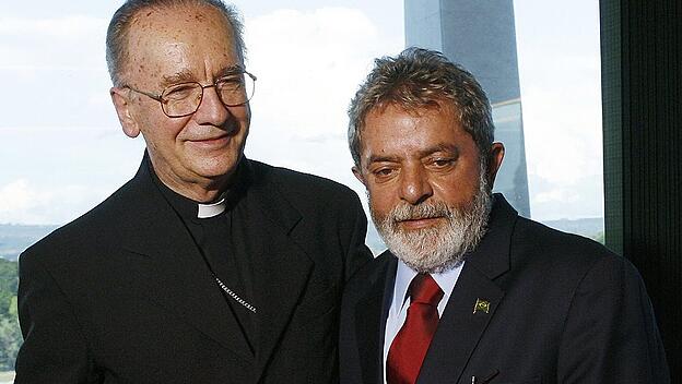 Brazil's President  Lula da Silva meets archbishop of Sao Paulo Cardinal Hummes in Brasilia