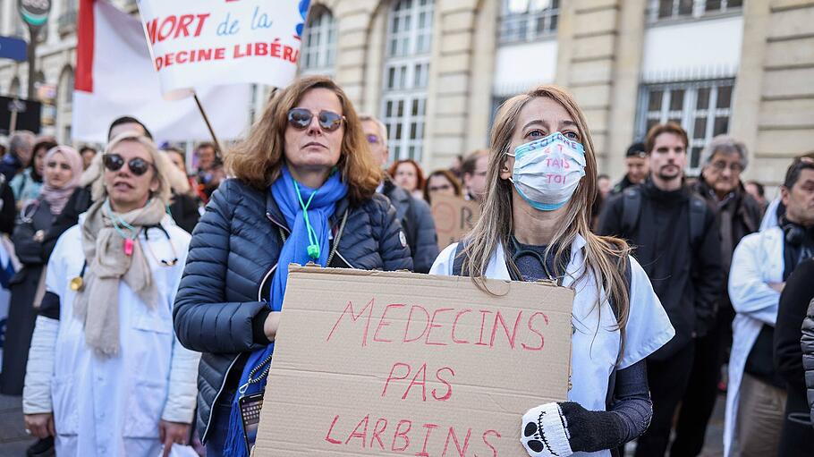 Ärztedemonstration in Frankreich