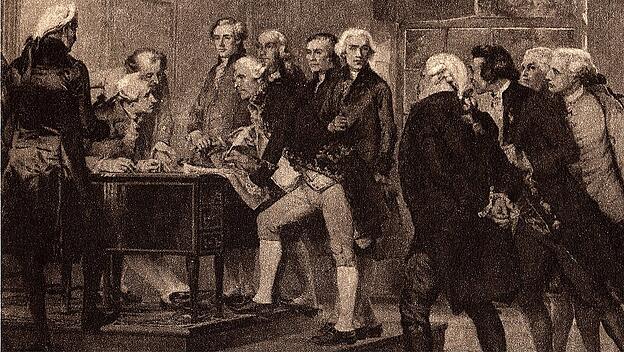 Unterzeichnung der amerikanischen Unabhängigkeitserklärung