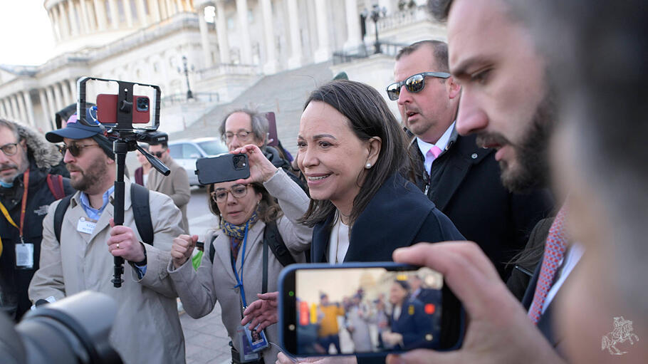 Mar&iacute;a Corina Machado in Washington
