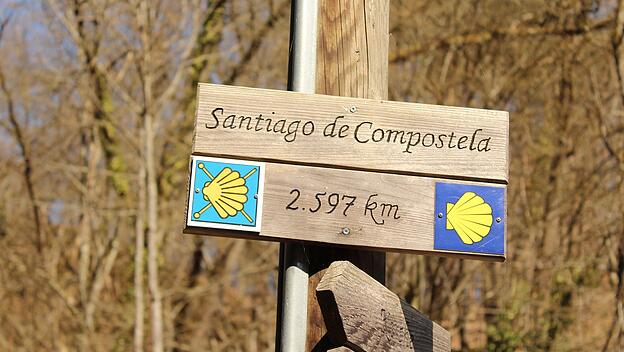 Wegweiser "Santiago de Compostela"