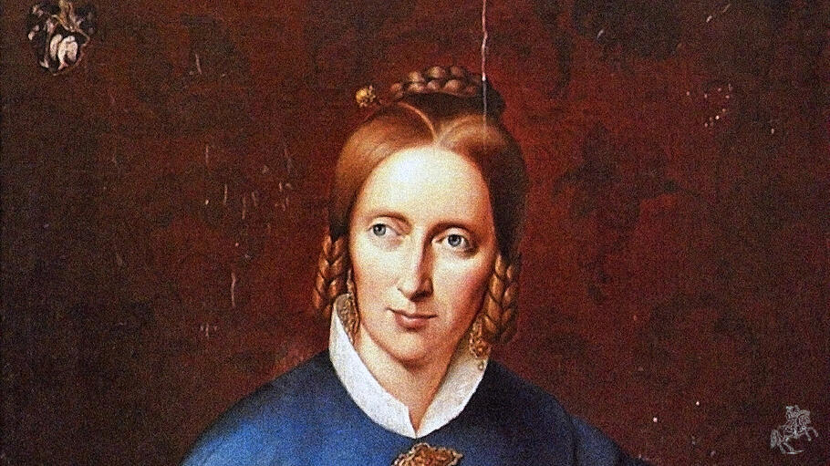 Sie gehörte zu Carl Schmitts literarischen Vorbildern: Annette von Droste-Hülshoff (1797-1848, Porträt von Johann Sprick).
