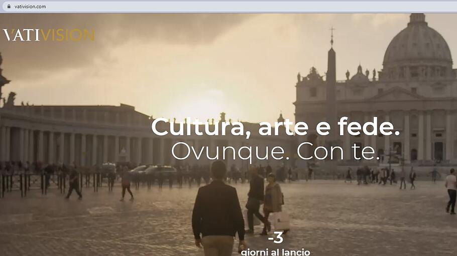 Screenshot des neuen Streamingdienstes VatiVision