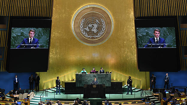 Frankreichs Präsident Macron bei UN-Generalversammlung