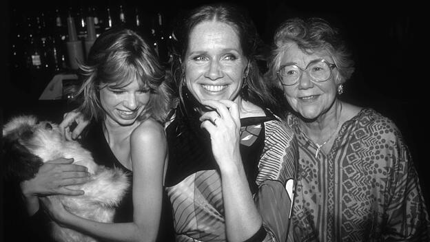 Celebrities New York NY USA Liv Ullmann centre with daughter Linn Ullmann L and Mother Janna