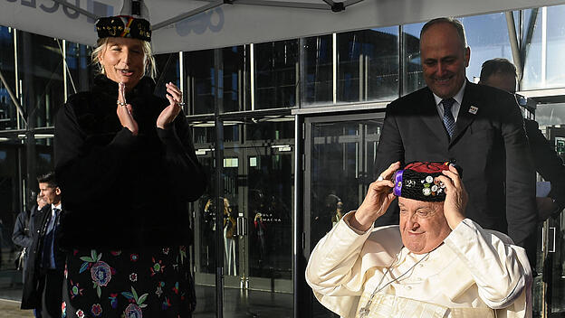 Papst Franziskus an der Louvain University in Belgien