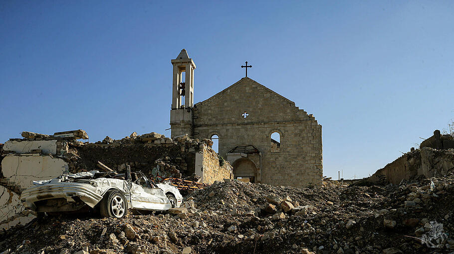 Zerst&ouml;rte katholische Kirche im Libanon, 2025
