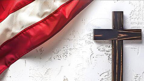 Amerikanische Flagge, Kreuz