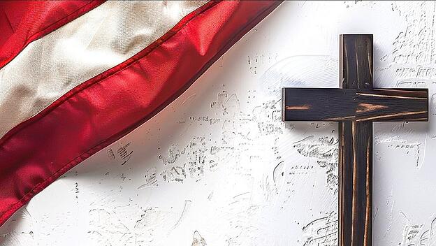 Amerikanische Flagge, Kreuz