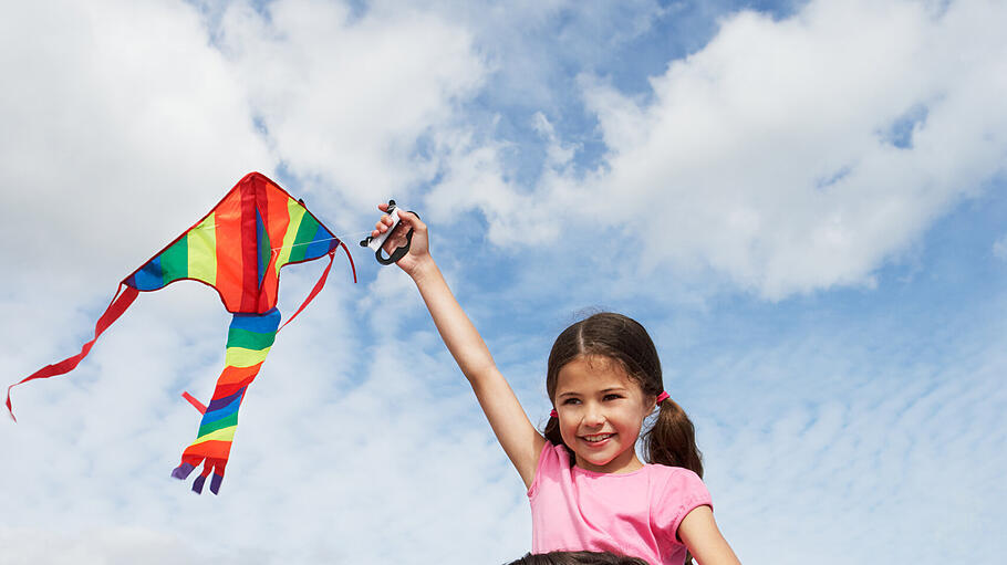 Familie beim Kiting
