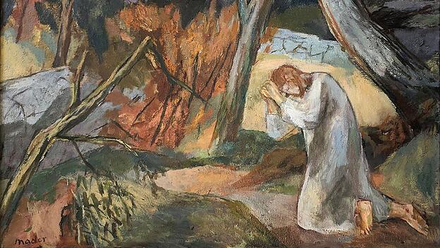 Joseph Mader: "Gethsemane", Öl auf Leinwand, 1953.