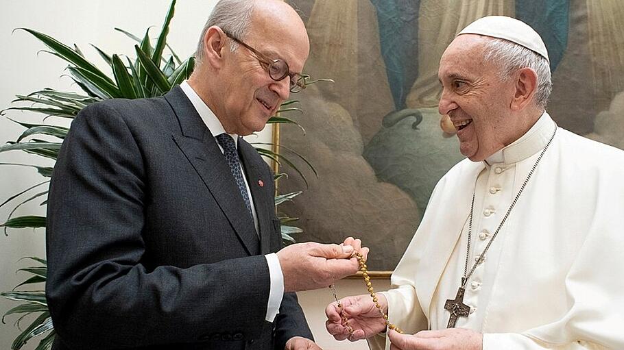 Papst Franziksus und Thomas Heine-Geldern