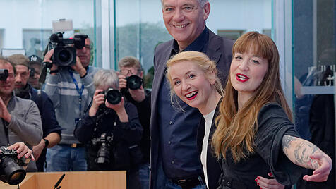 Die Linke und ihr Wahlerfolg: Jan van Aken, Ines Schwerdtner und Heidi Reichinnek