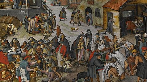 Pieter Brueghel der Jüngere: "Die sieben Werke der Barmherzigkeit", zwischen 1616 und 1638, Ulm.