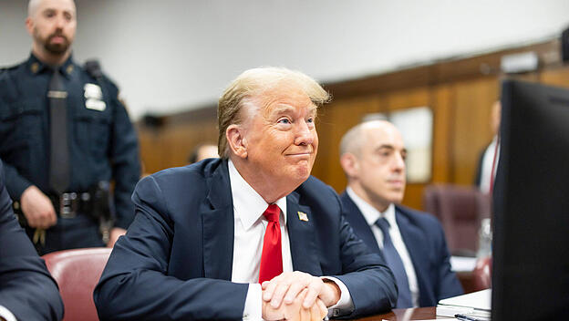 Donald Trump im Gerichtssaal in Manhattan