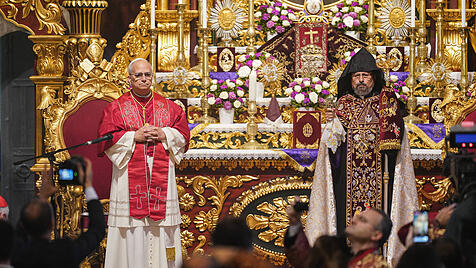 Papst Leo und Patriarch Sahag