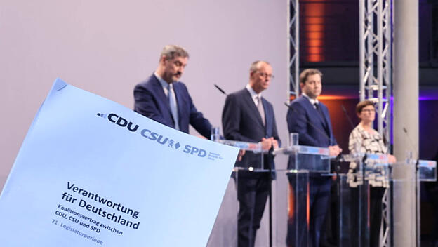 Union und SPD stellen Koalitionsvertrag vor