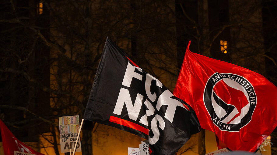 Proteste gegen AfD-Kundgebung in Leonberg, Baden-Württemberg