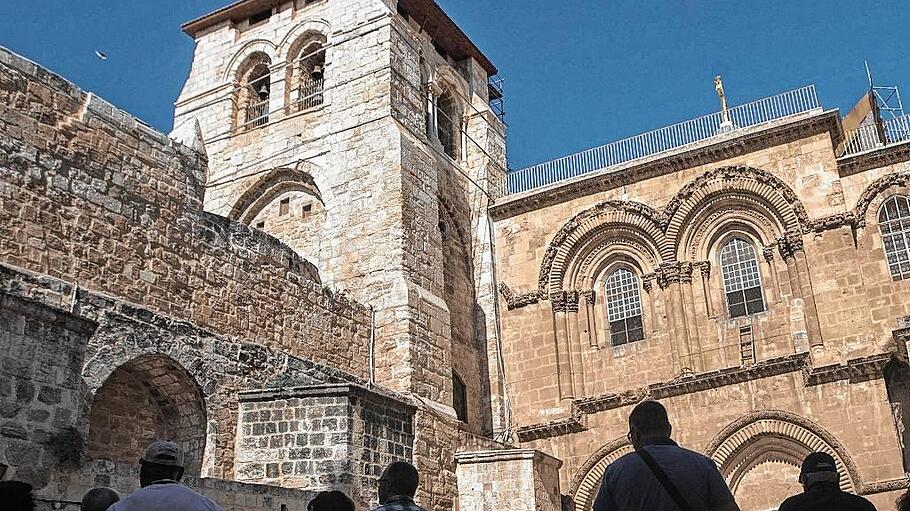 Archaeology work at the tomb of Jesus Christ in the Church of the