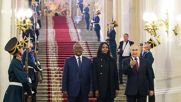 Guinea-Bissaus Präsident Umaro Sissoco Embalo mit Wladimir Putin