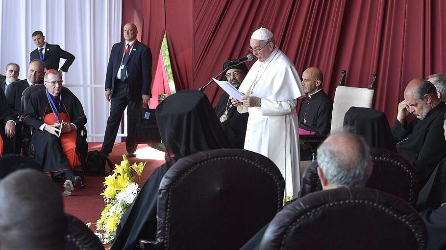 Papst Franziskus während einer Gebetsbegegnung