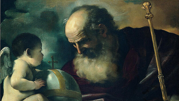 "Gott der Vater und ein Engel" von Guercino (Giovan Francesco Barbieri).