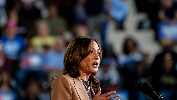 Die demokratische Pr&auml;sidentschaftskandidatin Kamala Harris bei Wahlkampfveranstaltung in Georgia