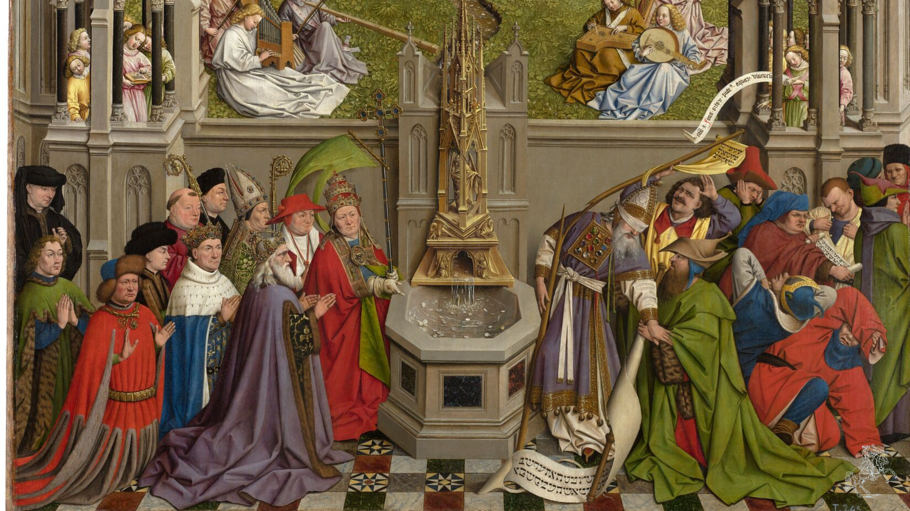 Das Gemälde "Der Brunnen des Lebens", das Jan von Eyck zugeschrieben wird, zeigt, wie die Christen über die Juden triumphieren.