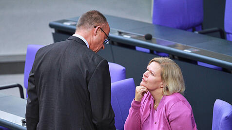 Friedrich Merz, CDU, und Nancy Faeser, SPD