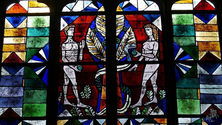 Sündenfall - Darstellung Kirchenfenster