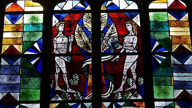 Sündenfall - Darstellung Kirchenfenster