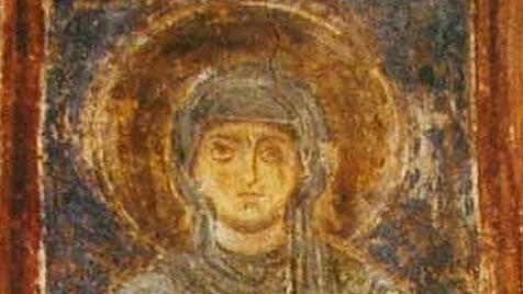 Fresko von Makrina in der Kathedrale der hl. Sophia