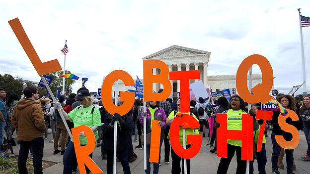 Demonstration von LGBT- Aktivisten in Washington
